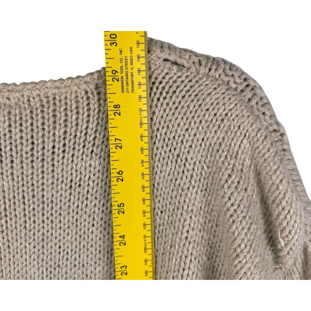 Vintage Classic Elements Sweater Womens Medium Beige‎ Cottagecore Grandmacore - Picture 8 of 10